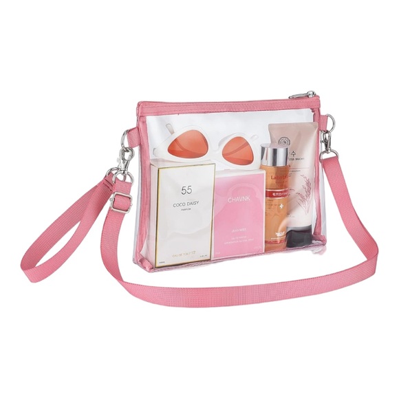 BAGENIUS Pink Stadium Approved Clear Purse NWT - Picture 3 of 10